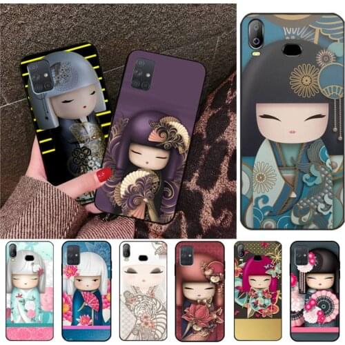 Kawaii Japanese Kokeshi doll DIY Printing Phone Case cover Shell For Samsung A10 A20 A30 A40 A50 A70 A80 A71 A91 A51 A6 A8 2018