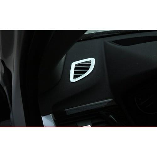 For BMW X1 F48 2016 2017 2018 ABS Matte Chrome Dashboard AC Outlet Vent Cover Trim Car Accessories For BMW X2 F47 2018
