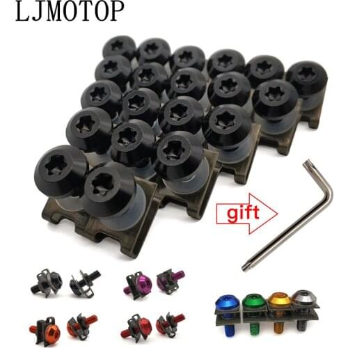 For SUZUKI GS550M Katana GSX1100F Katana GSX250 GSX550 General purpose Motorcycle Fairing Screws Clips Body Spring Bolts