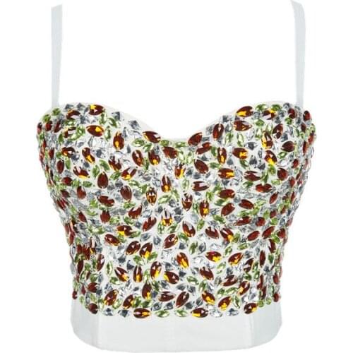 Halloween christmas 2020 black white Womens Bustier Bra Night Club Party Cropped Top Vest