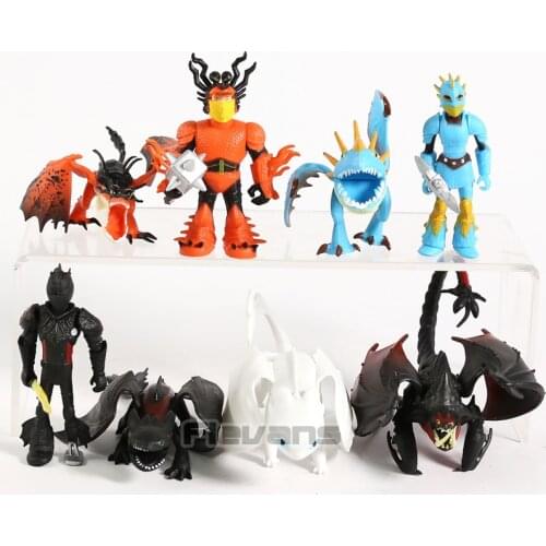 How To Train Your Dragon The Hidden World Toothless Night Fury Mini PVC Figures Toys Dolls Set