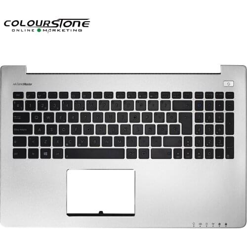 S500CA Spanish Laptop Keyboard for ASUS S500C S500 Palmrest Cover Keyboard Silver Keyboard without Backlit and Topcase