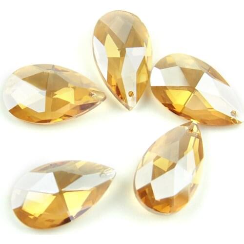 38mm/50mm/63mm/76mm Champagne Mesh Shape Crystal Chandelier Pendants Parts Beads Hanging Crystals For Chandelier