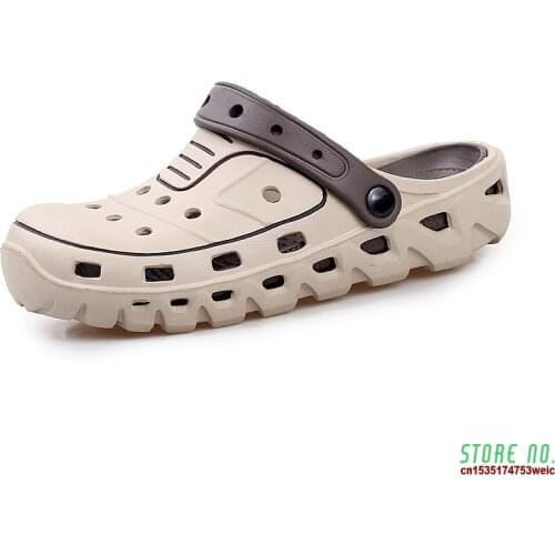 Summer Water Shoes Men Hollow Aqua Shoes Swimming Light Slippers Barefoot Shoes 2020 Men Clogs Beach Sea Fishing Sandals for Man