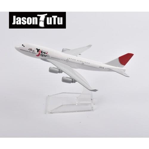JASON TUTU 16cm JAPAN Airlines B747 Airplane Model Plane Model Aircraft Diecast Metal 1/400 Scale Planes Factory Dropshipping