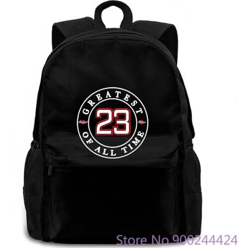 23 Bulls Michael Air Legend GOAT Basketballer Mens Black Cool women men backpack laptop travel school adult student