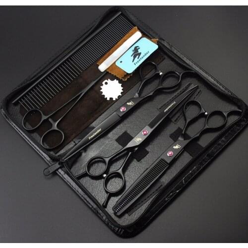Left Handed Pet scissors sets, 7inch Straight & 7 inch Curved & 7inch Thinning Scissor,3pcs /set,Free shipping