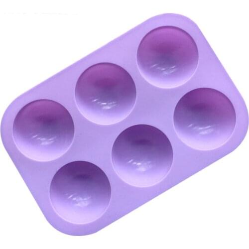 New 6 Holes Silicone Baking Mold 3D Half Ball Sphere Mold Chocolate Cupcake Cake Mold DIY Muffin Bakeware kitchen Tools
