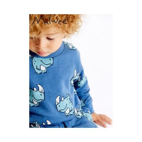 2020 Autumn and Winter New Childrens Sweatshirt Baby Cartoon Print O-neck Pullover Tee Boys Casual Sport Sweatshirt Boy Clothes