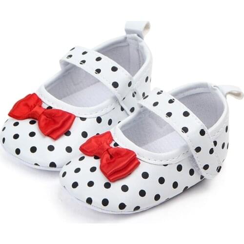 Baby Girl Shoes Princess Polka Dots PU Baby Shoes Sole Anti-slip Party Baby Girls First Walker 2018
