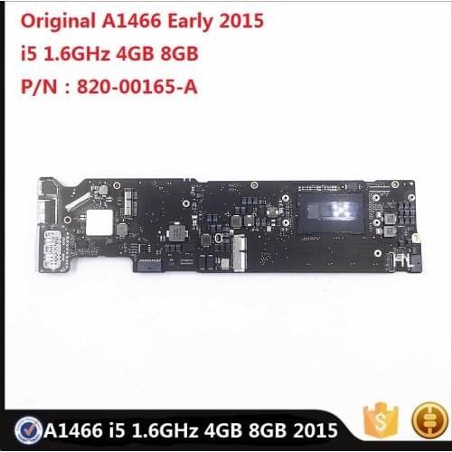 Original 820-00165-A Motherboard For Macbook Air 13.3" A1466 Early 2015 EMC 2925 i5 1.6GHz 4Gb 8GB Logic Board Repair Spart