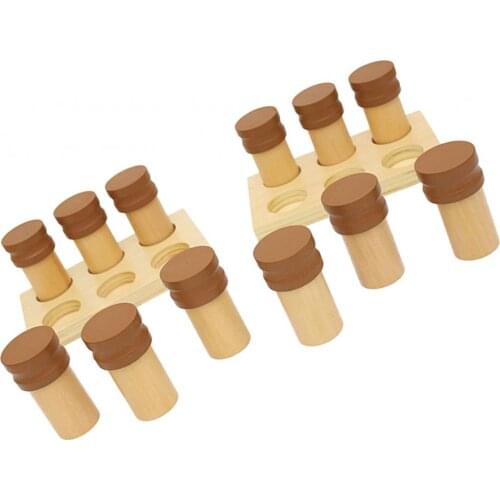 Toddlers Montessori Sensorial Smell Material - 12 Pcs Smelling Cylinders Boxes Children Early Educational Developmental Tools