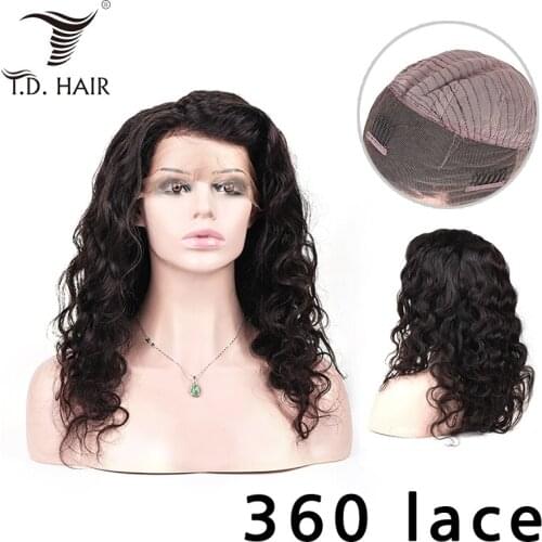 Brazilian 360 Lace Wig Human Hair Body Wave Wig with Pre Plucked Baby Hair for Women tdhair Bleached Knots Adjustable Belt