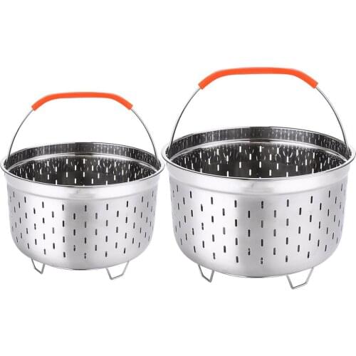 Stainless Steel Steam Basket Pressure Cooker Anti-scald Steamer Multi-Function Fruit Cleaning Basket Kitchen Accessories