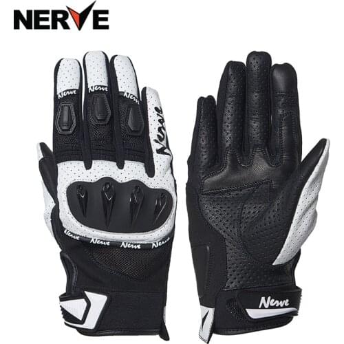 NERVE motorcycle riding gloves summer thin motorcycle racing anti falling touch screen breathable leather gloves men and women