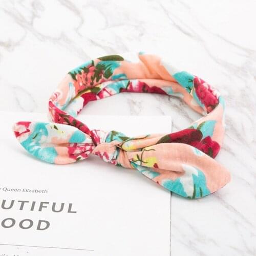 Lovely Baby Headband Turban Infants Newborn Cute Hair band Cartoon Print Big Bow Head band Baby Girls Headwear Hair Accessories