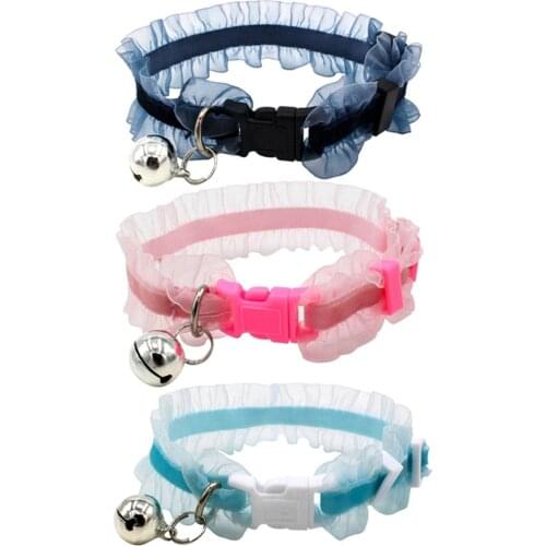 Adjustable Cat Leash collars with Bell Pet Necktie Kitten Necklace Kitten neck strap for little Cat cat pet