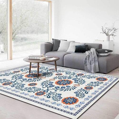 Retro Vintage Carpet Persian Carpet Living Room Bedroom Mat Anti-slip Area Carpet Absorbent Boho Carpet