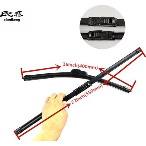 2pcs/lot SG-001 Wiper blades for 2006-2011 Chevrolet Aveo MK1 T200 T250 22"+16" fit standard J hook wiper arms only
