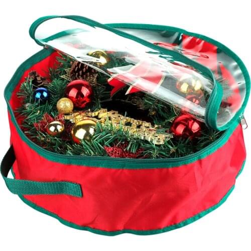 Foldable Christmas Tree Bag Xmas Wreath Storage Bag Wreath Bag For Storing Christmas Tree Garland Home Storage