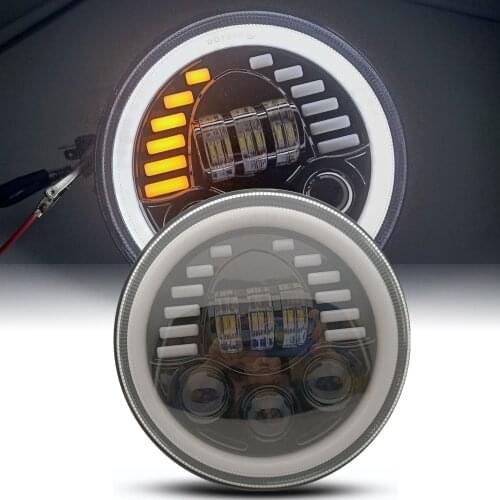 DOT Halo 7 inch Motorcycle LED Headlight For Motorbikes Electra Glide Street Glide Fat Boy Road King Heritage Softail Switchback