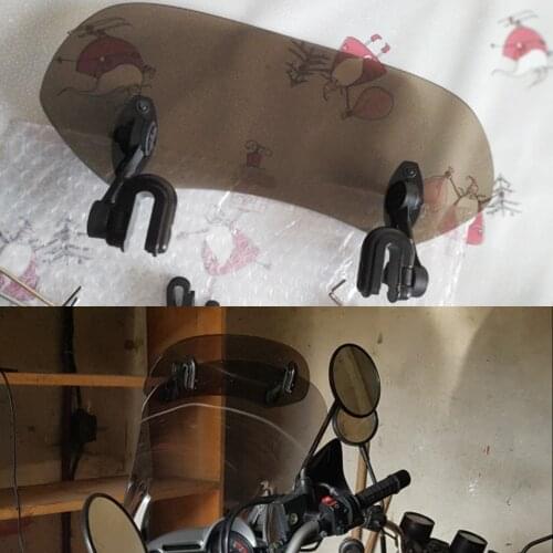 Universal Motorcycle Windshield Risen Adjustable Wind Screen Spoiler Air Deflector For Honda BMW Yamaha Kawasaki Suzuki