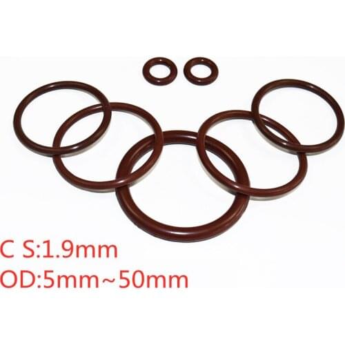CS 1.9mm OD 5mm~50mm fluorine rubber O-rings seal ring