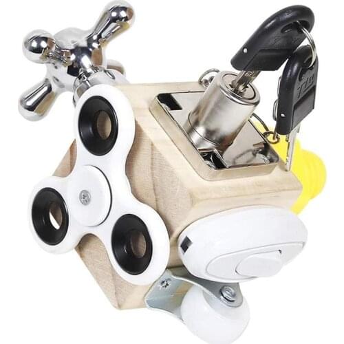 Busy Cube Toy Sensory Busy Board Travel Toy Educational Learning Toy for Kids Early Education Toys