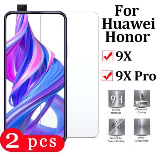 2Pcs for huawei honor 9x pro tempered glass smartphone protective film honor 8a 8s 8c 8 pro lite 8x max phone screen protector
