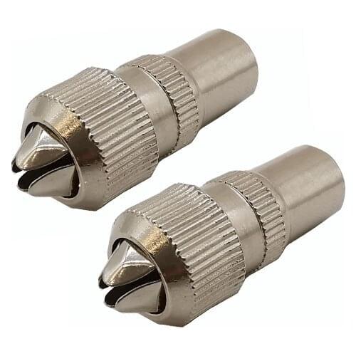 1Pcs Sliver TV Male Aerial Connector RF Coaxial Cable Head Plug Adaptor