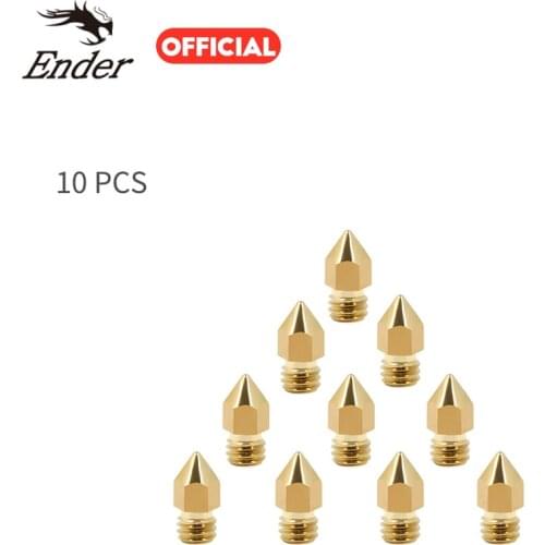 10pcs/Lots 3d Printer Part Print Head Nozzle 0.2/0.3/0.4/0.5/0.6/0.8/1.00MM nozzles Extruder For 1.75MM