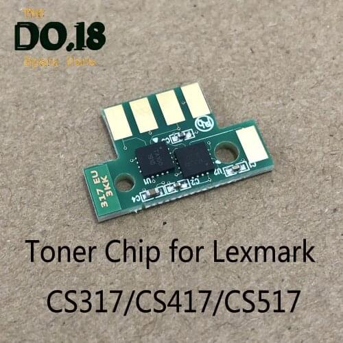 1X Compatible toner chip for Lexmark CS317 CS417 CS517 CX317 CX417 CX517 CS317dn CX417de 71B20K0 71B20C0 71B20 color toner chip
