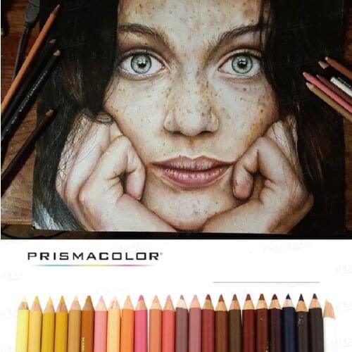 American PRISMACOLOR oily color pencil portrait Pencils 24-color school supplies