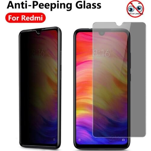 Anti-Spy Tempered Glass For Xiaomi redmi note 7 8 Pro 7A 8A Anti-Peeping screen protector For Red mi note7 note8 Privacy glass