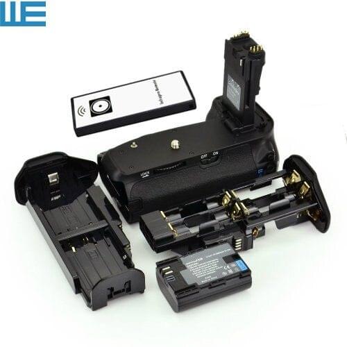 BG-E14 Battery Grip + IR Remote + LP-E6 Battery Holder+ AA Battery Holder + LP-E6 Battery for Canon 70D 80D 90D