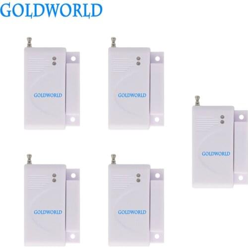 GoldWorld Wireless Door Window Sensor For GSM Alarm System 433Mhz 1527 5pcs/lot