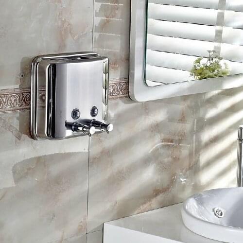 Vidric Liquid Soap Dispensers 1500ml Stainless Steel Wall Mount Soap Dispenser Kitchen Bathroom Washroom Shampoo Dispenser