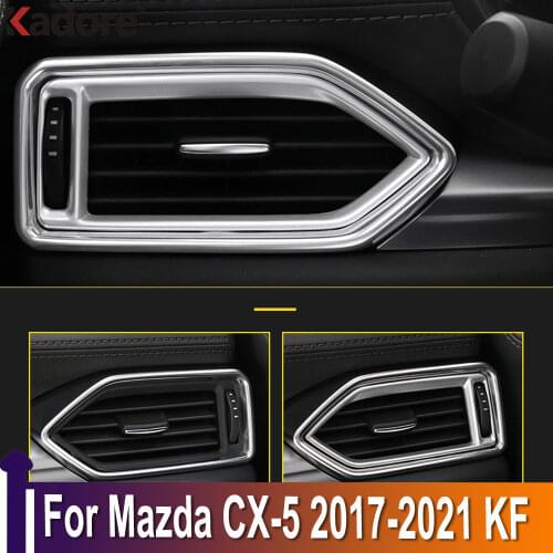 For Mazda CX-5 CX5 2017-2020 KF Carbon Fiber Air Condition Vent Outlet Cover Trim AC Outlet Car Stying Interior Accessories