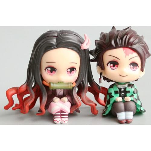 Kimetsu no Yaiba Figure 15cm Agatsuma Zenitsu Figurine Tanjirou Nezuko anime Demon Slayer action figure model toys doll gift