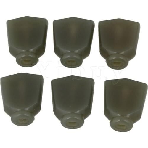 Yibuy 6pcs Guitar Machine Head Knobs Tuner Buttons for Electric Guitar Dark Green