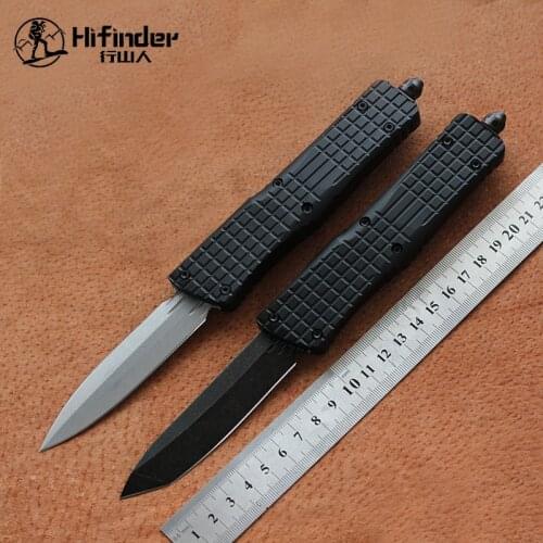 Hifinder Made D2 blade Aluminum handle Survival EDC camping hunting outdoor kitchen Tool Key Utility knife