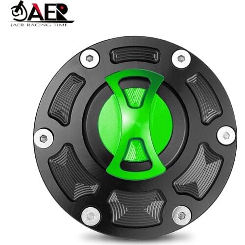 JAER Motorcycle CNC Fuel Gas Tank Decorative Oil Cap for Kawasaki Z250 Z300 ER250 ER300 2013-2016 Z250SL