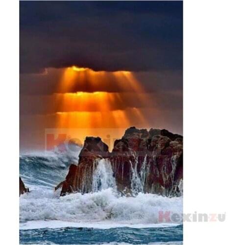 Kexinzu 5D DIY Full Square/Round Diamond Painting"Scenery"3D Embroidery Cross Stitch handcraft work Home Decor Gift Xs32