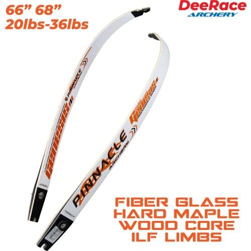 【 Korean Fiber Glass Material】68" Inches Recurve Bow ILF Limbs 20lbs-36lbs With Canadian Hard Maple Wood Core Target Bow Limbs