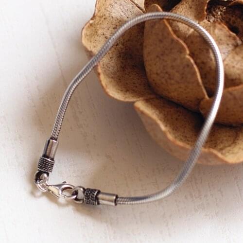 L&P Real 925 Sterling Silver Chain Link Bracelets & Bangles Fine Jewelry All-Match 925 Silver Bracelet Women Female