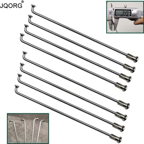 Material 304 Stainless Steel Diameter 3.5 mm Round Body Equal Diameter J-bend Lighting Sliver Color Motorcycle Spokes With Hat