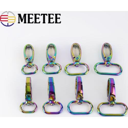 5/10/20pc Meetee 16/20/25/32mm Metal Swivel Clasp Lobster Keychain Trigger Snap Hook Bag Strap Leather Buckles DIY Accessories