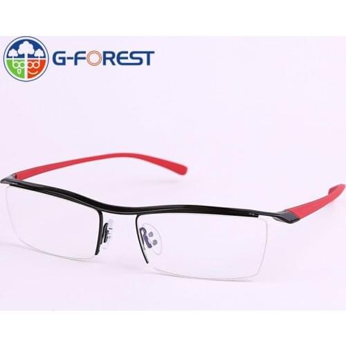 Fashion glasses brand optical frame High quality mens prescription eyeglasses eyebrow wireframe half rim Spectacles frame 8189