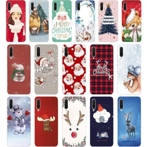 203FG Lovely Santa Claus Elk Soft Silicone Tpu Cover phone Case for xiaomi redmi 9 9A Note 9 9s Pro MI 9 9T SE Lite