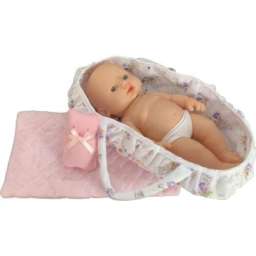 Doll Sleeping Party Set Sleeping Bag Baby Doll Travel Handbag Carrier White Sleeping Bag Fit 27 Cm Doll Accessories Girl Gift